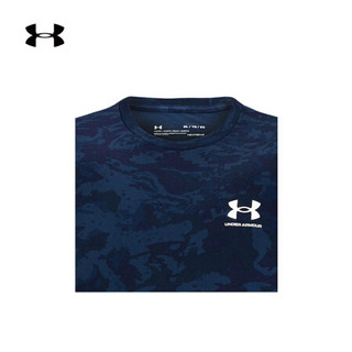 安德玛官方UA All-Over Logo男子运动短袖T恤Under Armour1357727 深蓝色408 M