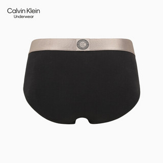 CK UNDERWEAR 2020秋冬款 男装撞色LOGO腰边三角内裤 NB2536 UB1-黑色 M