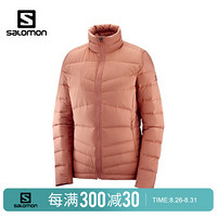 萨洛蒙（Salomon）女休闲连帽羽绒服TRANSITION DOWNJACKET 砖粉色C13900 XS