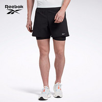 Reebok锐步运动健身OSREPIC2-1RUNSHORT男子夏季短裤五分裤FL0112 FL0112_黑色 A/XL