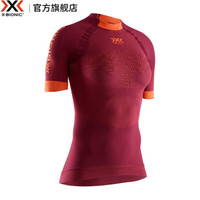 X-BIONIC 全新4.0 新魔法压缩衣女士跑步运动短袖马拉松T恤紧身衣 XBIONIC 纳米比亚红/卡库橘 L