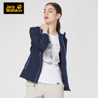 JackWolfskin/狼爪官方女士秋冬户外运动舒适不易沾水防风透气皮肤衣软壳夹克5318181 5318181-1010/宝蓝色 M 170/92A
