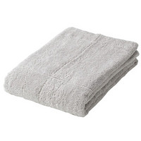 MUJI 棉绒 可再利用浴巾·中厚型 毛巾 毛巾纯棉 浅灰色 70×140cm