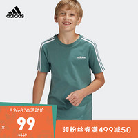 阿迪达斯官网 adidas YB E 3S TEE 大童装训练运动短袖T恤GD6550 GD6550 152CM