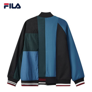 FILA x MIHARA 斐乐蔡徐坤力荐男子梭织上衣2020时尚新款拼接外套 黑色拼接-BK 175/96A/L