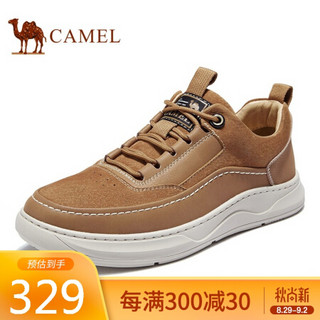 骆驼（CAMEL） 休闲鞋男士复古板鞋透气舒适鞋子男 A032097280 驼色 40