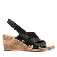 Clarks其乐女鞋高跟鞋坡跟凉鞋26134501 Black 7.5M