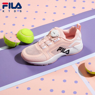 FILA（斐乐）童鞋男女童复古跑步鞋2020夏季新款儿童BOA运动舒适透气运动鞋 清新粉/集团白-PW-女 36码/内长23.0cm