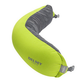 Delsey 原法国大使旅行配件 舒适人体力学旅行枕颈椎枕 火车飞机旅行头枕 3940 绿色