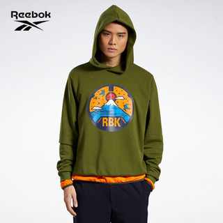 Reebok锐步 运动经典CL RSC GR HOODIE男女连帽卫衣 GH3707_绿色 A/L