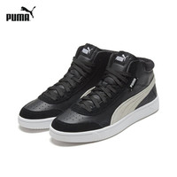 PUMA 彪马 官方 新款男女同款情侣复古中帮休闲鞋 COURT 371119 黑色-白 03 36