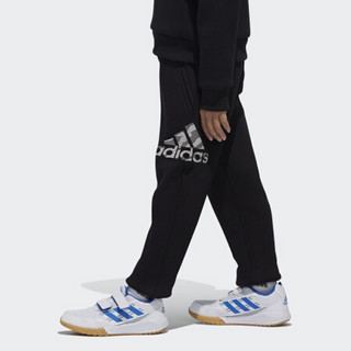 阿迪达斯官方 adidas YB KNIT PNT 训练 男大童  针织长裤 DT2430 黑/白 176CM