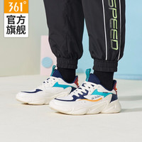 361°NFO科技休闲鞋男2020年秋季新款时尚舒适耐磨缓震潮搭运动鞋 N S 羽毛白/靛青 44