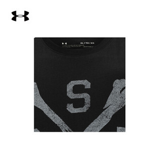 安德玛官方UA Project Rock强森男子运动背心Under Armour1360741 黑色001 L