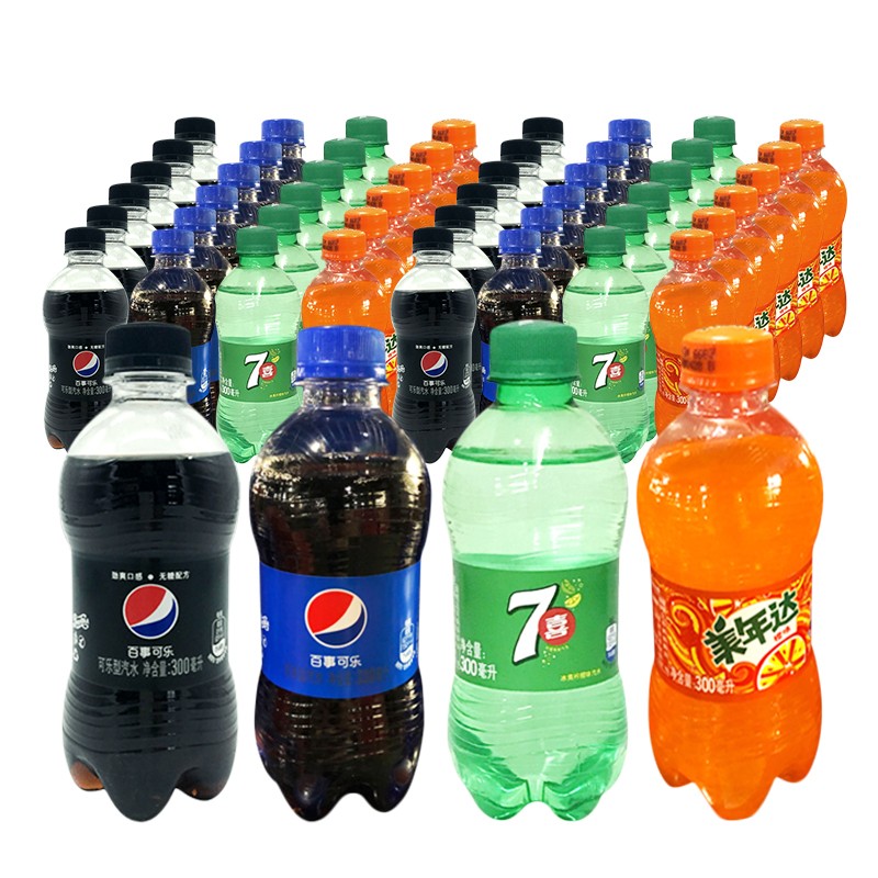 百事可乐 无糖可乐碳酸饮料汽水 300ml*12瓶