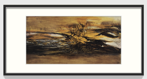 艺术品限量签名赵无极自留版限量签名版画稀缺珍贵油画无题系列