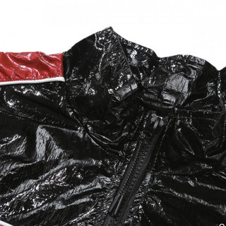 马克华菲秋季新款男式夹克时尚撞色印花休闲上衣外套 XL 纯黑