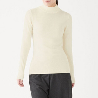 MUJI 无印良品 女士半高领毛衣 W9AA878  米白色 M