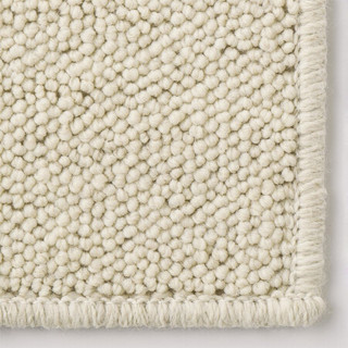 MUJI 聚酯纤维 圈绒地毯 象牙白 100x140cm