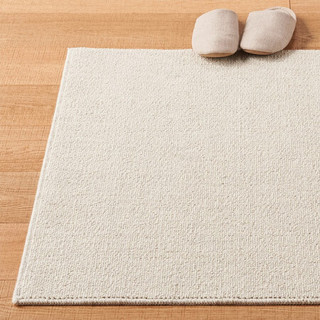 MUJI 聚酯纤维 圈绒地毯 象牙白 100x140cm