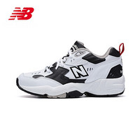 New Balance NB官方2020新款女款运动鞋WX608WI1复古老爹鞋608 白色/黑色 WX608RB1 39