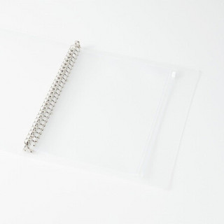 无印良品 MUJI EVA树脂收纳袋/带拉链/活页夹用 半透明 21×14.8cm