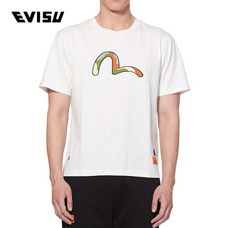 EVISU 20AW 男士迷彩小海鸥贴布短袖T恤 2EAHTM0TS547XX