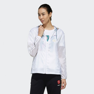 阿迪达斯官网 adidas neo W CS FLO WB WV 女装运动外套EJ7090 白/黑色 A/2XL(175/100A)