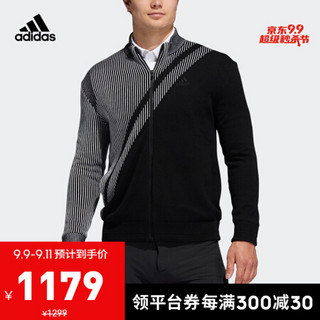 阿迪达斯官网adidas 男装秋季高尔夫运动毛织夹克外套FS6929 黑色 A/S(175/92A)