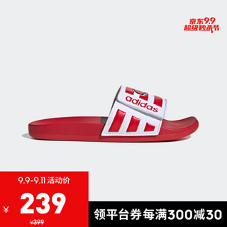 阿迪达斯官网adidasneo ADILETTE蛋黄哥联名男女运动凉拖鞋FY3040 白/红/黄 42(260mm)