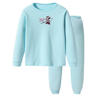 THREEGUN 三枪 28822D1 女童圆领内衣套装 冰川蓝 110cm