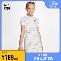 Nike耐克官方NIKE SPORTSWEAR 大童(女孩)连衣裙夏季纯棉CK2776