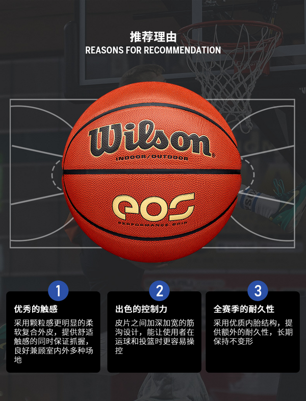 Wilson 威尔胜 NCAA复刻款 7号pu篮球 