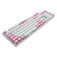 HEXGEARS 黑峡谷 Hyeku 黑峡谷 GK715 104键 有线机械键盘 白粉色 凯华BOX红轴 单光