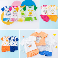 贝贝怡男童装纯棉短袖儿童T恤套装夏装女宝宝薄款夏洋气时髦短裤