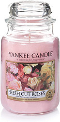 Yankee Candle 大罐香薰蜡烛，新鲜玫瑰，燃烧时间长达 150 小时