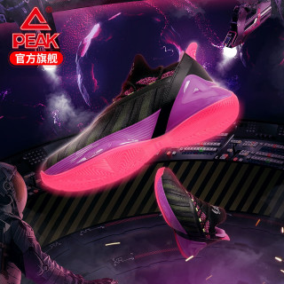 peak 匹克 e93323a 帕克7代态极 男款篮球鞋 黑色/湖人紫 40