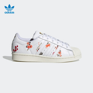 阿迪达斯官网 adidas 三叶草 SUPERSTAR W 女子经典运动鞋FY8768 白/白/汉玉白 37(230mm)