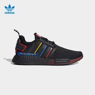 阿迪达斯官网 adidas 三叶草 NMD_R1 男女经典运动鞋FY1434 黑/红/蓝/黄 45(280mm)