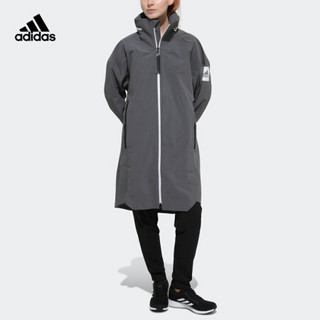 阿迪达斯官网adidas 女装秋季户外运动连帽夹克外套GE7797 淡灰 A/XS(155/80A)