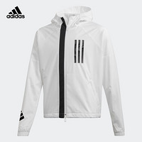 阿迪达斯官网 YG adidasW.N..大童装训练梭织夹克 DZ1794 白/黑色 128CM