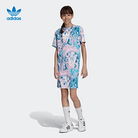 阿迪达斯官网 adidas 三叶草MARBLE T-DRESS大童装裙子 DV2354 多色/白 152CM