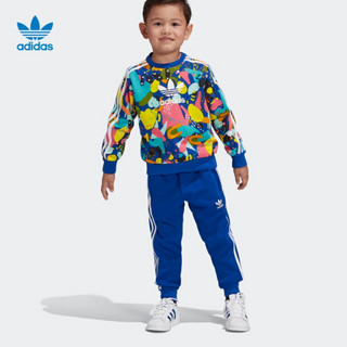 阿迪达斯官方 adidas 三叶草 CREW SET 小童运动套装ED7775 如图 104CM