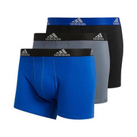 ADidas阿迪达斯内裤男3条装平角裤四角内裤透气舒适8176030 Med Blue XL