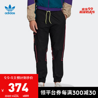 阿迪达斯官网 adidas 三叶草 TRACK PANT 男装运动裤FR0592 黑色 XS(参考身高:167~172CM)