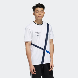 adidas NEO M CS ABS GR T2 男子运动T恤 DW8113 白色 XS