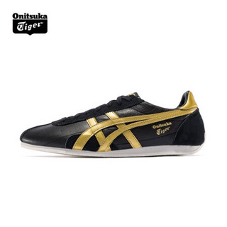 Onitsuka Tiger鬼塚虎男女鞋运动休闲鞋 RUNSPARK D201L-100 黑色 39