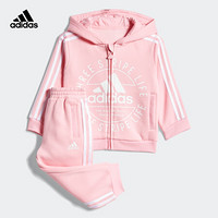 阿迪达斯官网 adidas IN F BRAND SET 婴童装训练运动套装EH3660 粉红 86CM