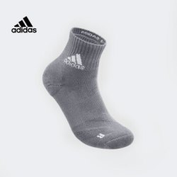阿迪达斯 Adidas 运动袜短袜男女通用棉羽毛球袜毛巾底网球兵乓球高尔夫球运动袜43/44/45/46 ACS4102