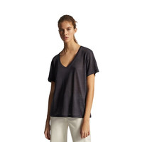 Massimo Dutti 女士宽松休闲V领T恤06862895407 深蓝色165/84A